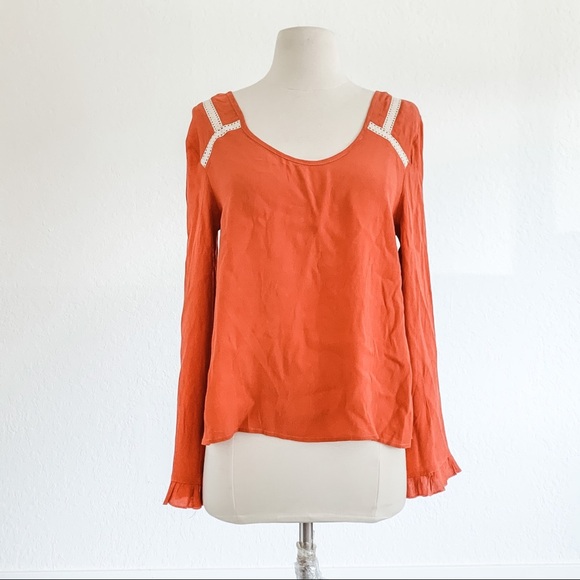 NWT SOMEDAYS LOVIN Burnt Orange Blouse - Picture 3 of 13